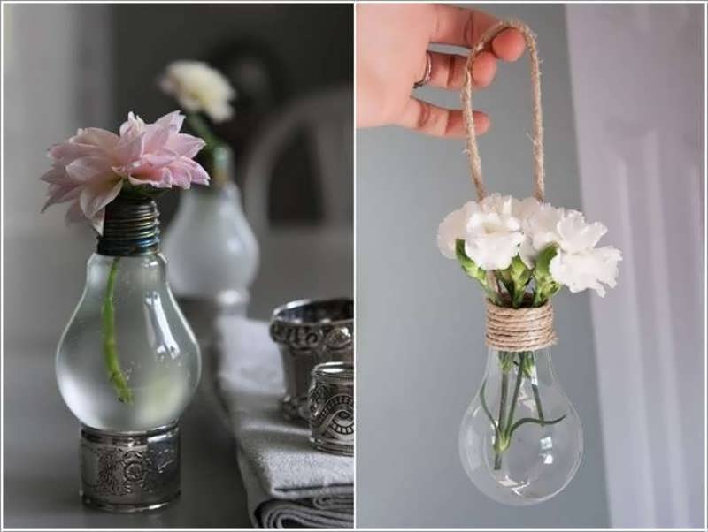 آموزش ساخت گلدان بسیار زیبا با لامپ