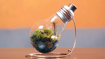 آموزش ساخت گلدان بسیار زیبا با لامپ