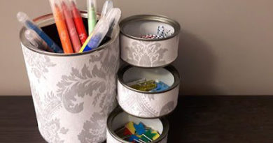 ساخت جامدادی رومیزی با قوطی دورریختنی