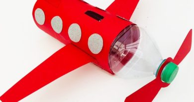 کاردستی کودک قلک هواپیما با بطری