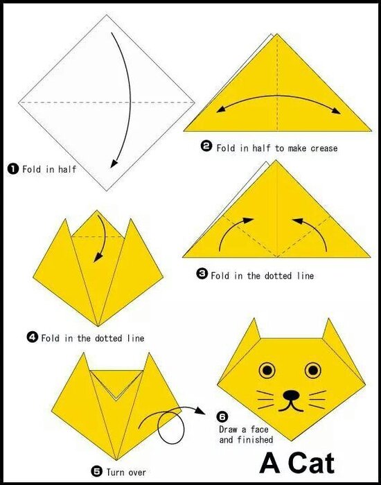 اوریگامی گربه