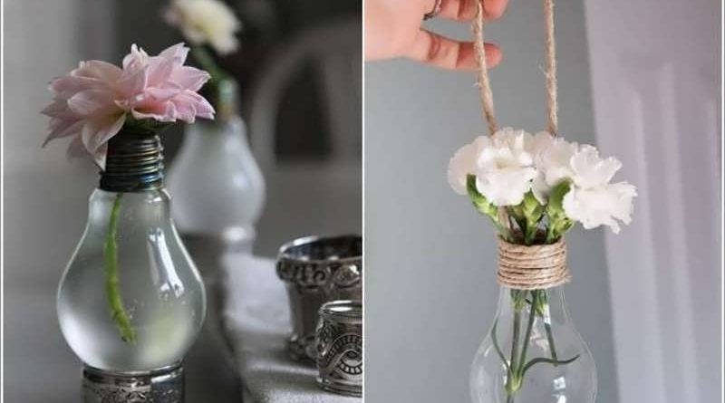 ساخت گلدان با لامپ