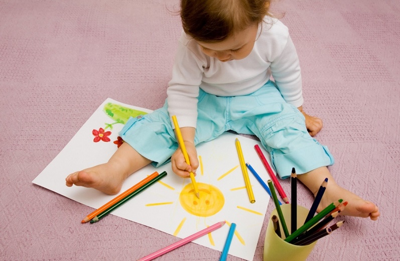 فرزند شما کجای کاغذ نقاشی می کشد؟